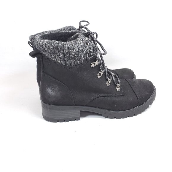 Universal Thread Women's Size 8 Combat Boots Fleece Lined Faux Suede - Picture 3 of 8